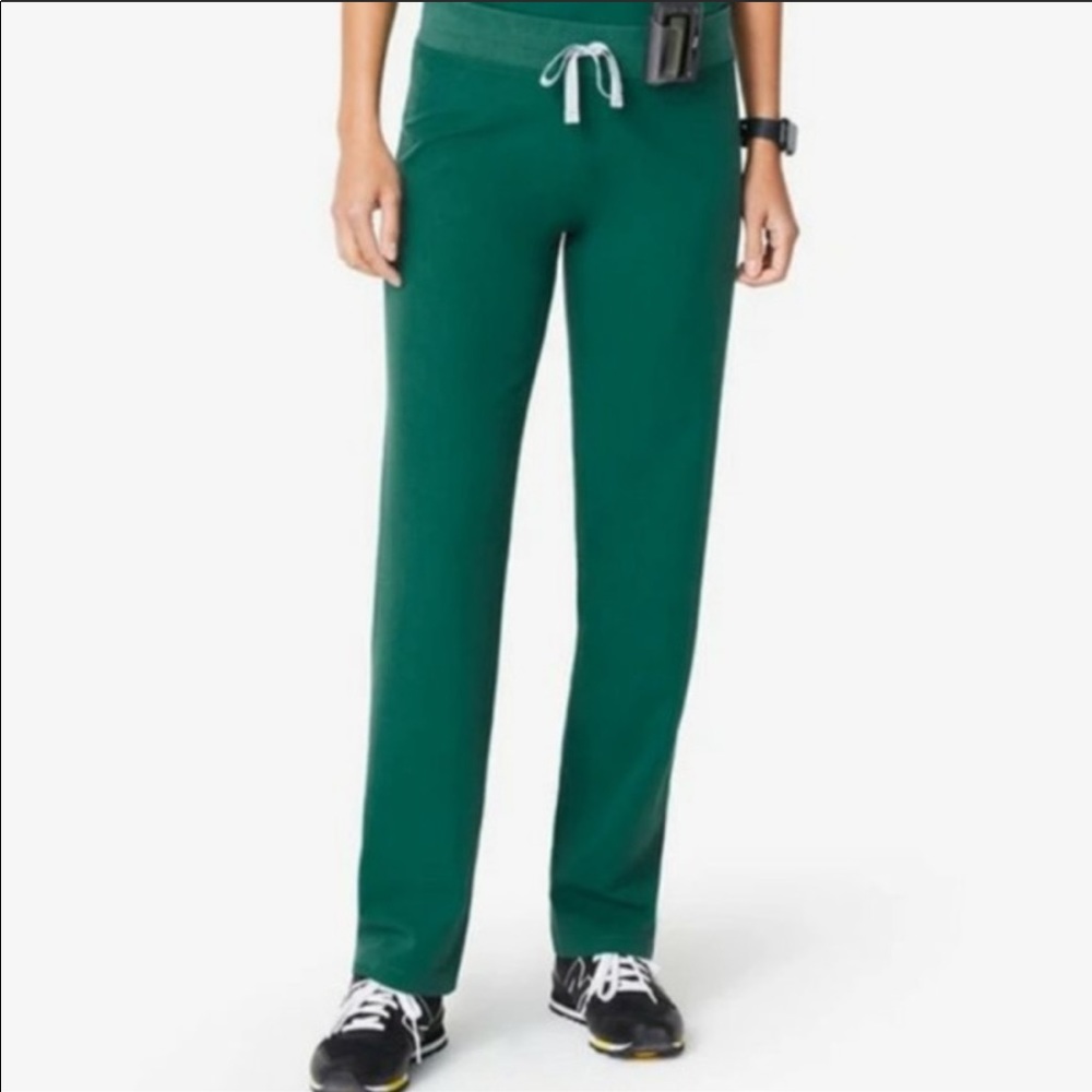 Figs Livingston hunter green scrub pants